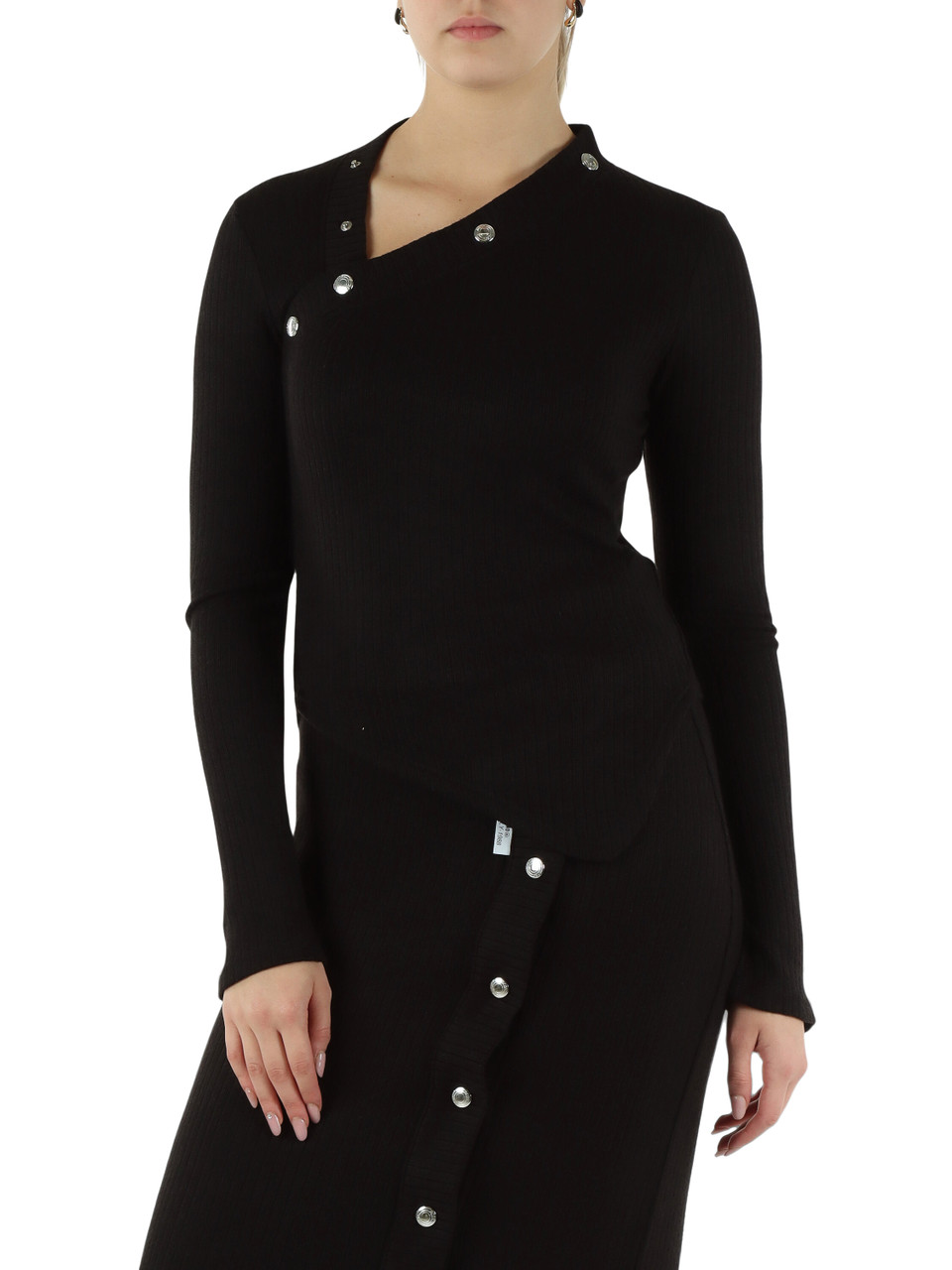 NERO | Maglia a coste in misto viscosa NERO | Maglia a coste in misto viscosa