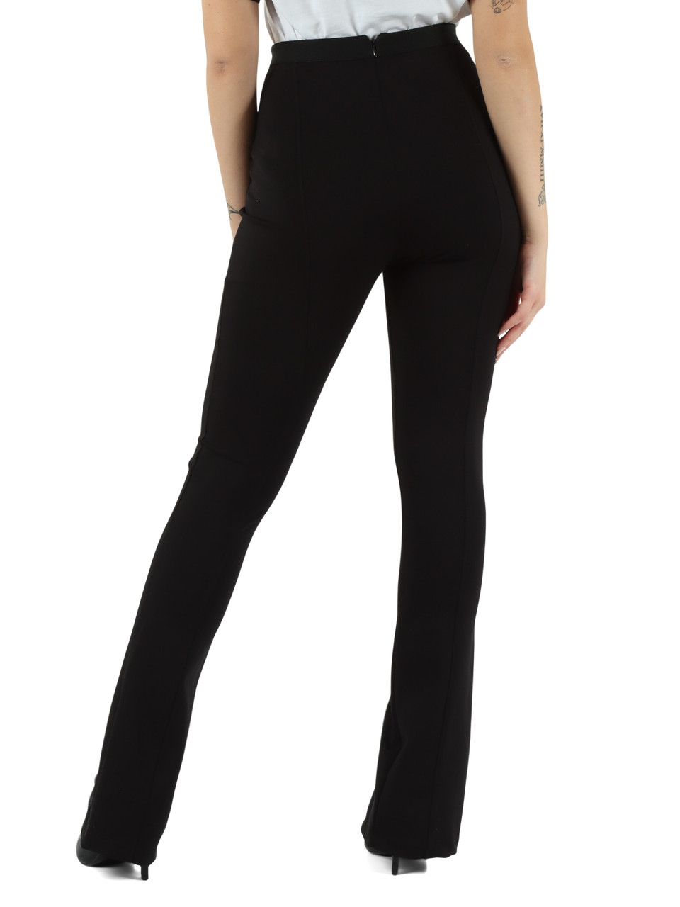 NERO | Pantalone in misto viscosa con bottoni a pressione in fondo NERO | Pantalone in misto viscosa con bottoni a pressione in fondo