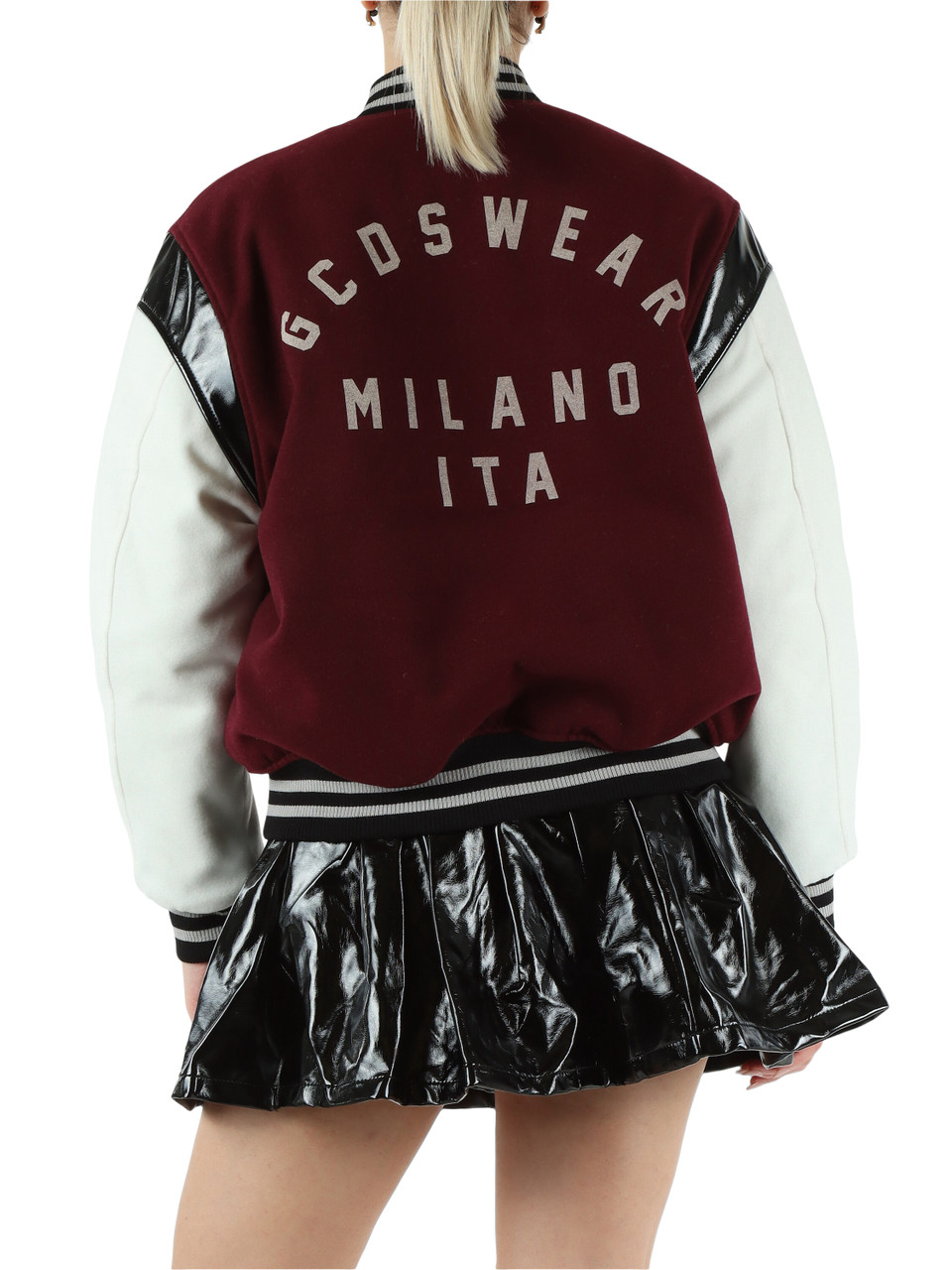 BORDEAUX | Giacca bomber varsity con maniche a contrasto BORDEAUX | Giacca bomber varsity con maniche a contrasto