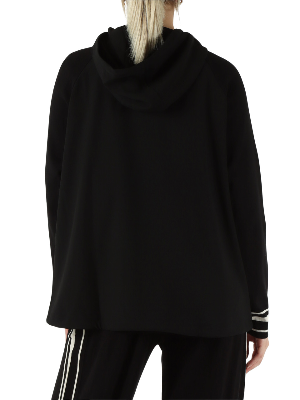 NERO | Cardigan in misto viscosa con zip e cappuccio NERO | Cardigan in misto viscosa con zip e cappuccio