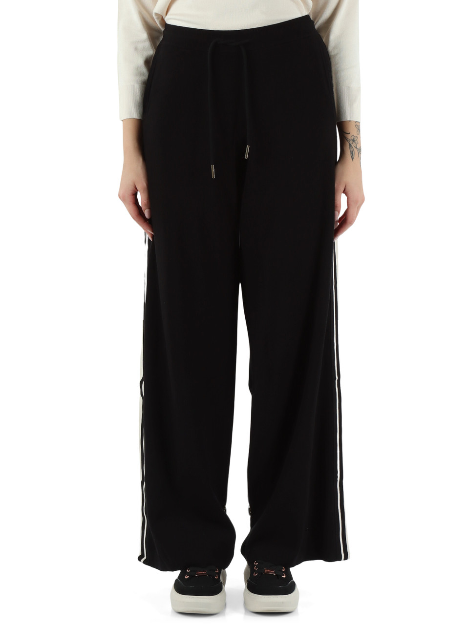 NERO | Pantaloni ampi in misto viscosa NERO | Pantaloni ampi in misto viscosa