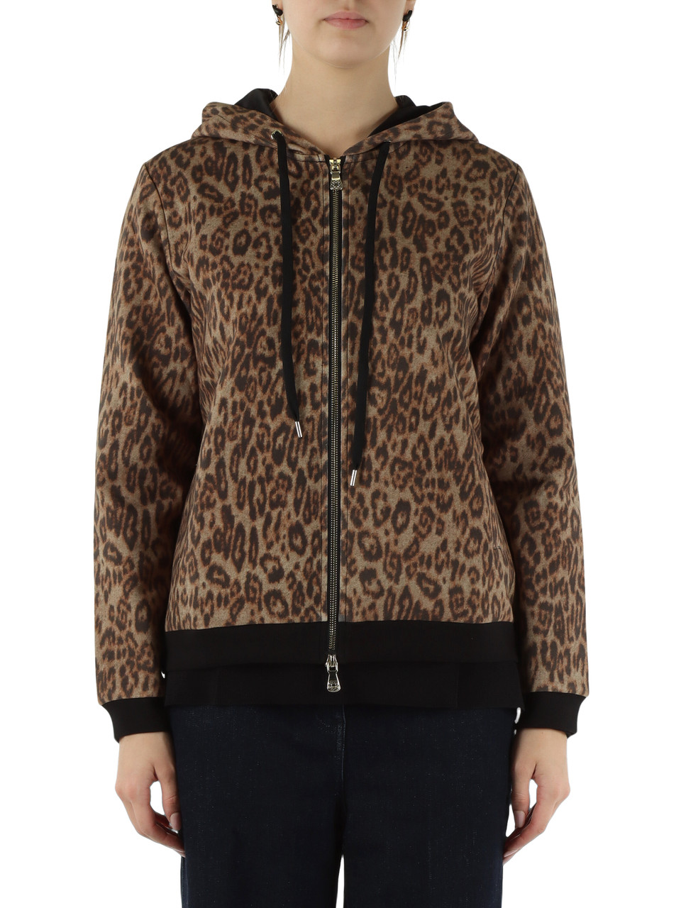 ANIMALIER | Felpa in misto cotone con cappuccio e zip ANIMALIER | Felpa in misto cotone con cappuccio e zip
