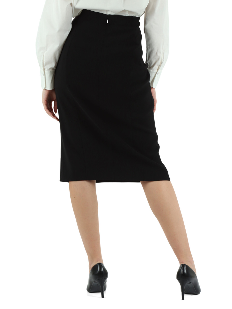 NERO | Gonna in crepe con spacco regolabile NERO | Gonna in crepe con spacco regolabile