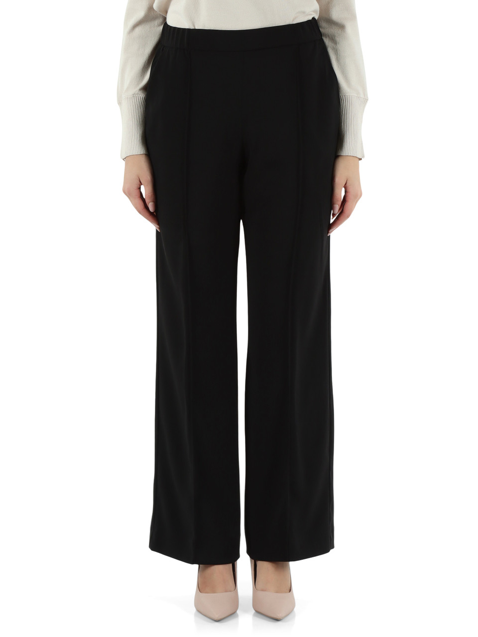 NERO | Pantalone gamba larga in cady stretch NERO | Pantalone gamba larga in cady stretch