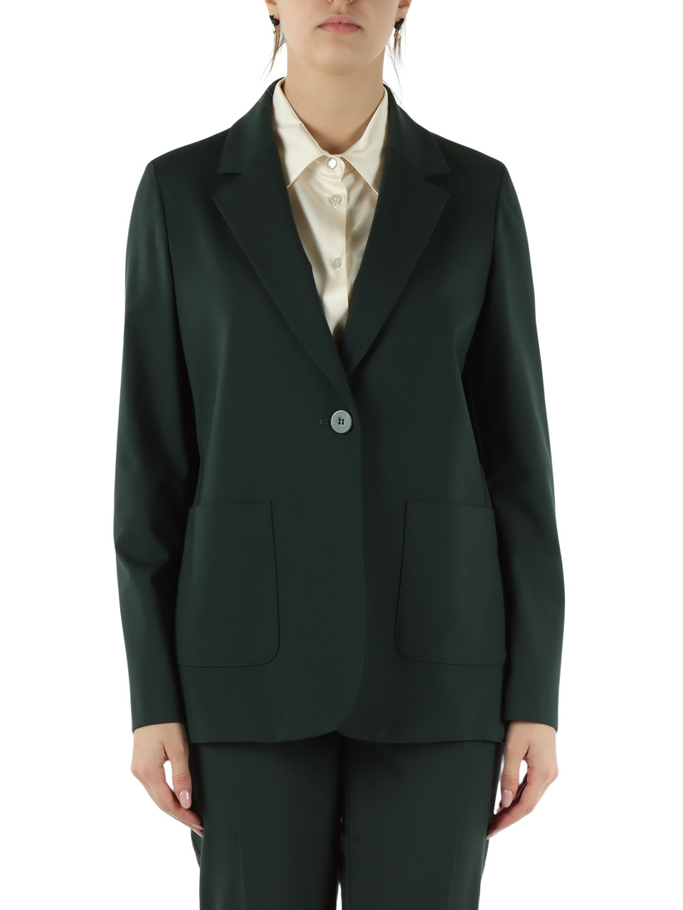 VERDE | Giacca in misto viscosa punto Milano VERDE | Giacca in misto viscosa punto Milano