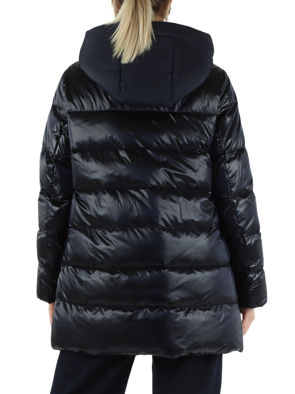 BLU | Piumino trapuntato con inserti a contrasto BLU | Piumino trapuntato con inserti a contrasto