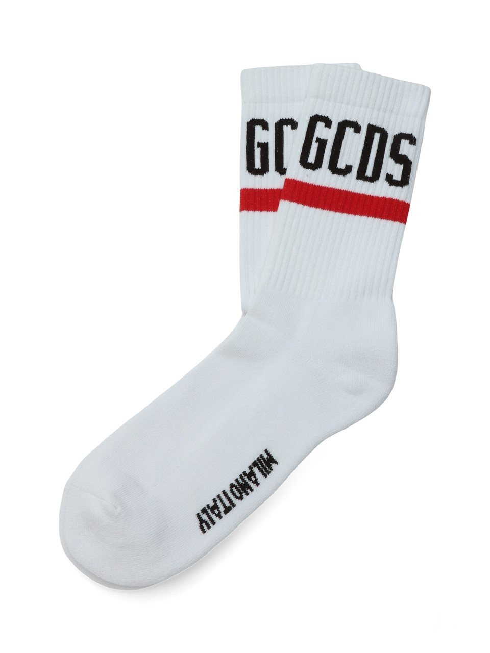 BIANCO | Calzini in misto cotone con scritta logo