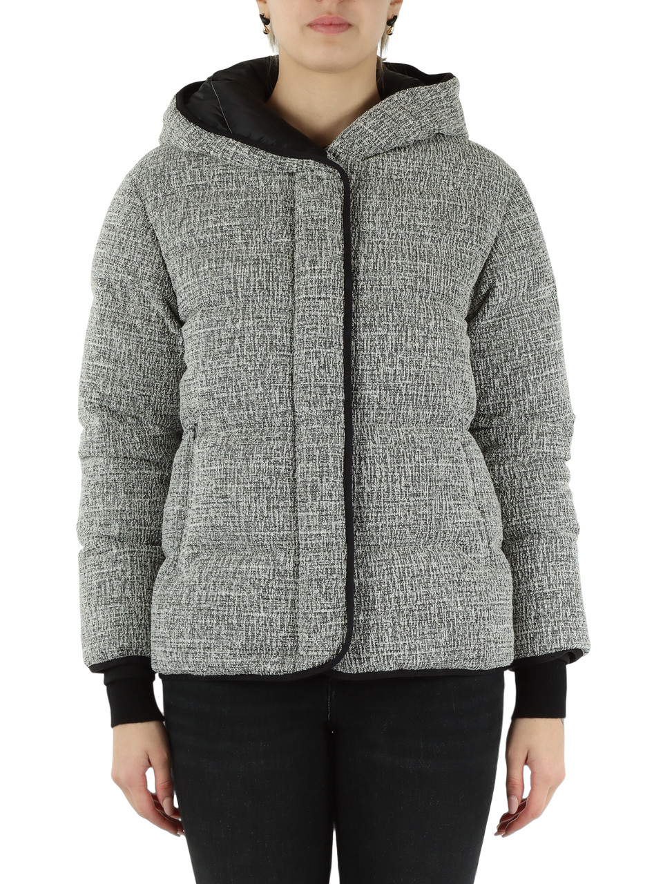 NERO | Piumino in tessuto effetto bouclé BOULEVARD