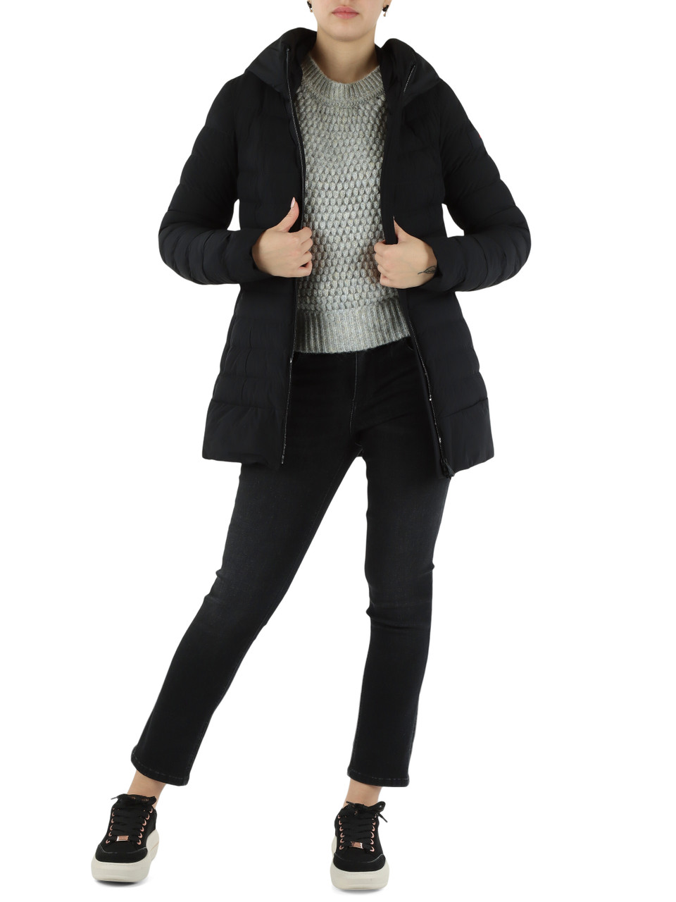 SCHWARZ | Steppjacke mit Kapuze CAMPBELL AG