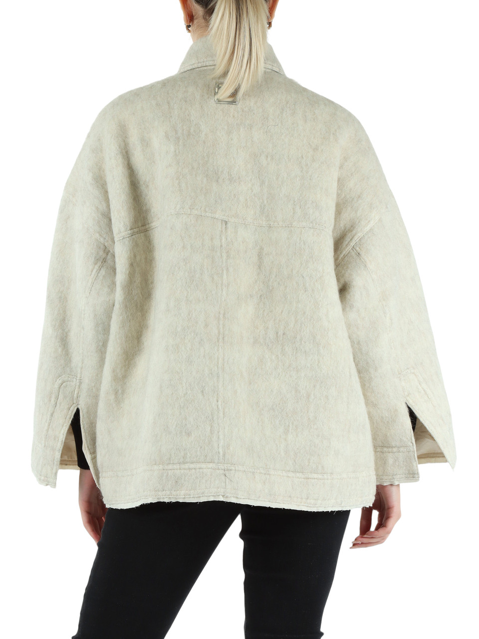 PANNA | Cappotto corto stile overshirt 9317 in misto lana