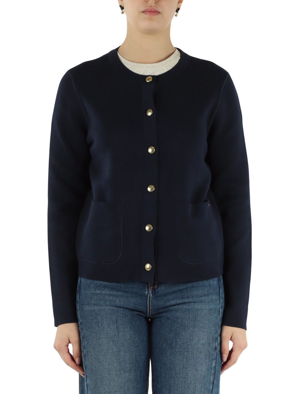 BLU | Cardigan reversibile in misto cotone