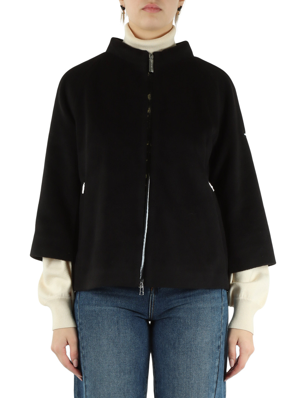 NERO | Giacca FD W056 con cappuccio e manicotti rimovibili