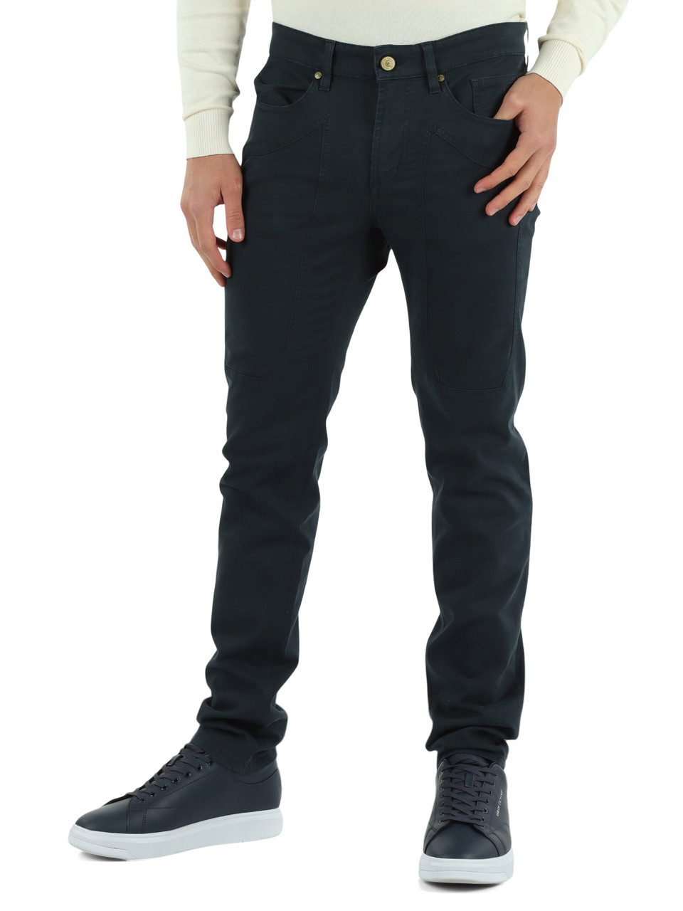 BLU | Pantalone cinque tasche JOHN slim fit in cotone stretch