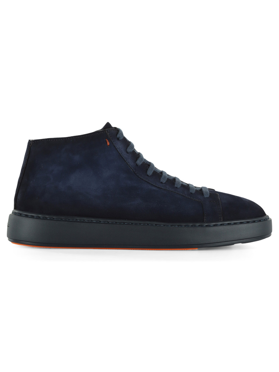 BLU | Sneakers alte in suede con logo impresso