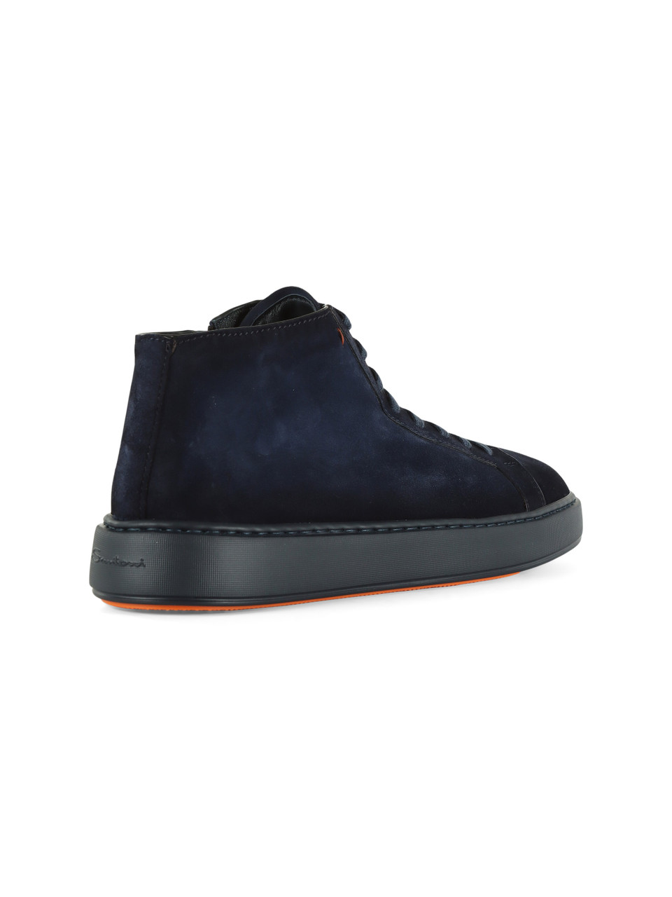 BLU | Sneakers alte in suede con logo impresso