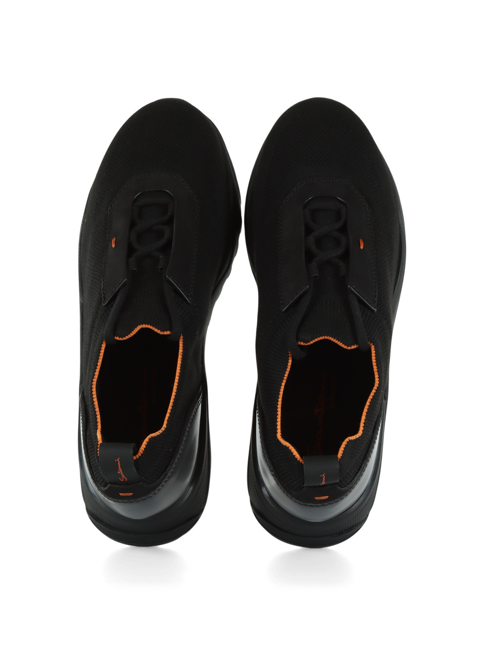 NERO | Sneakers in pelle e tessuto stretch