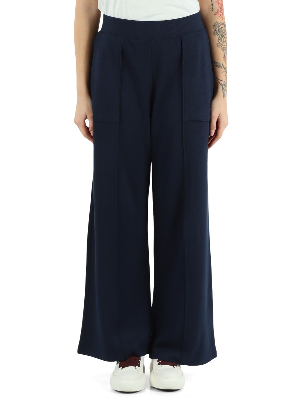 BLU SCURO | Pantalone sportivo in cotone e modal