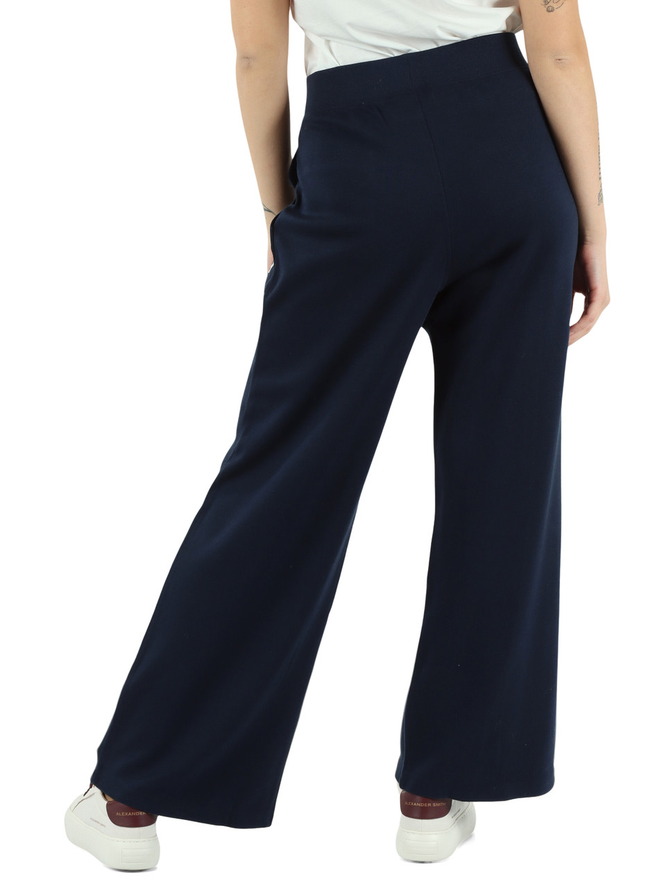 BLU SCURO | Pantalone sportivo in cotone e modal
