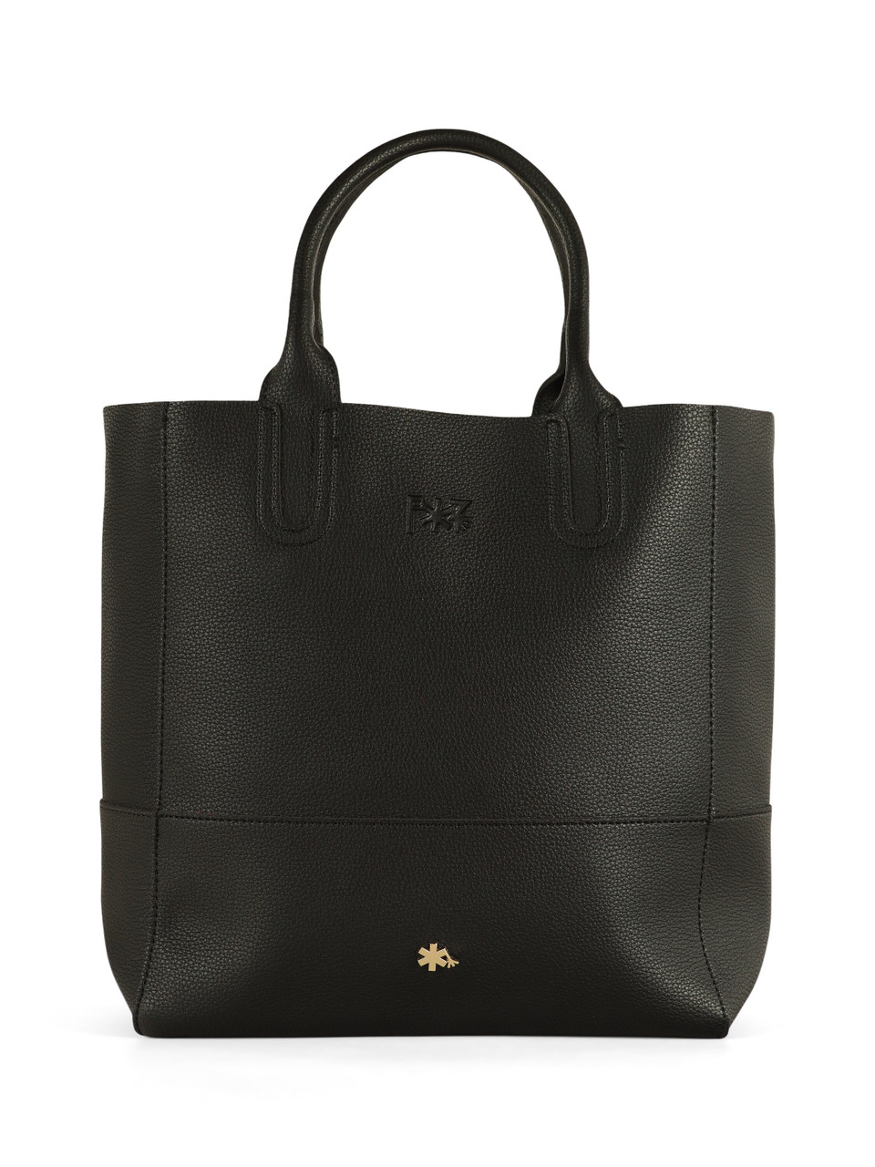 NERO | Borsa shopper media effetto martellato