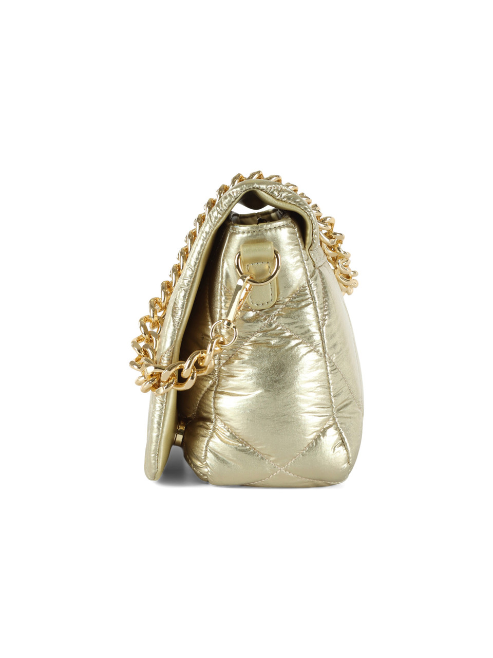 ORO | Borsa a tracolla trapuntata con placca logo