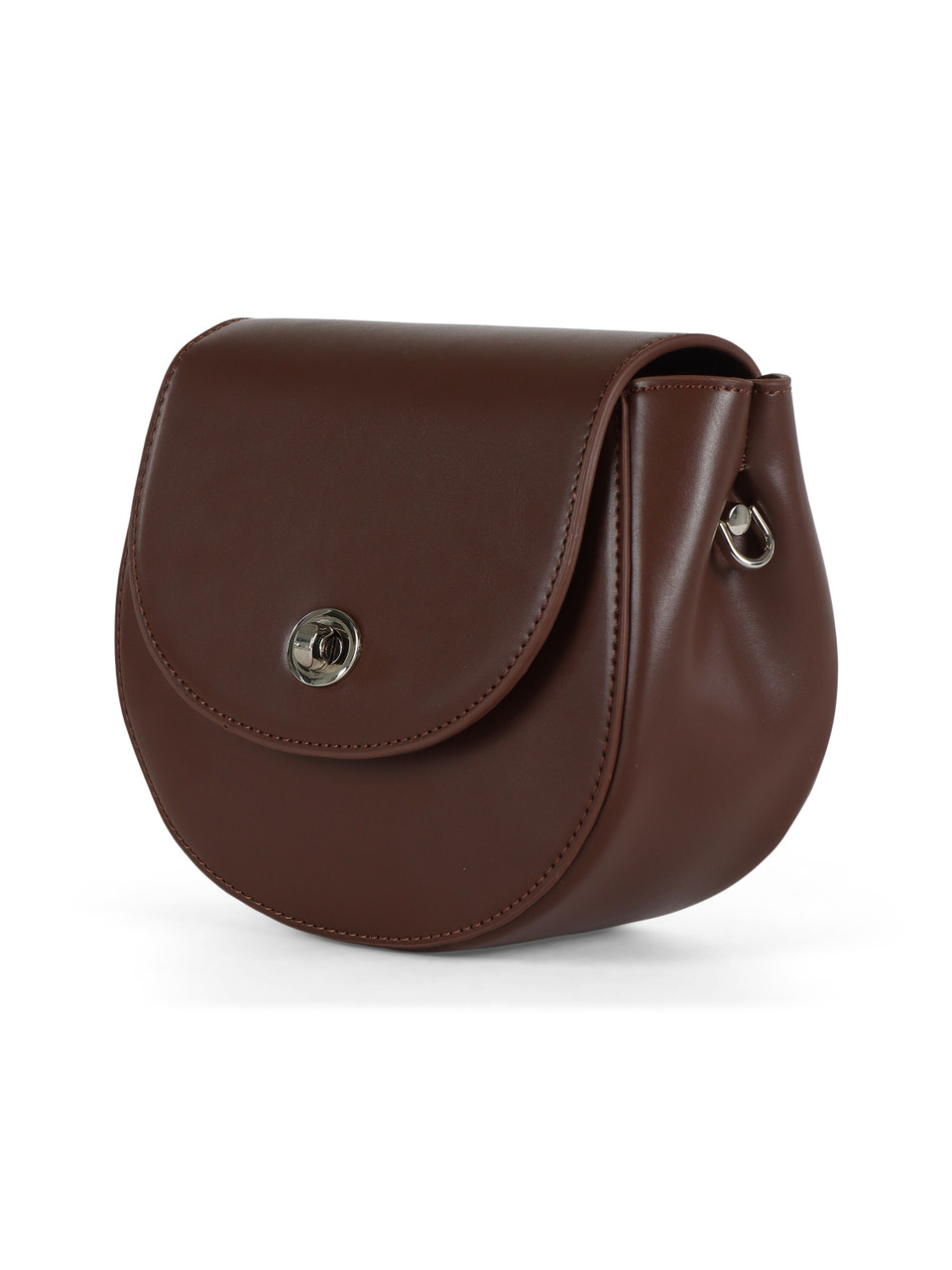 MARRONE | Borsa a tracolla da sella in ecopelle