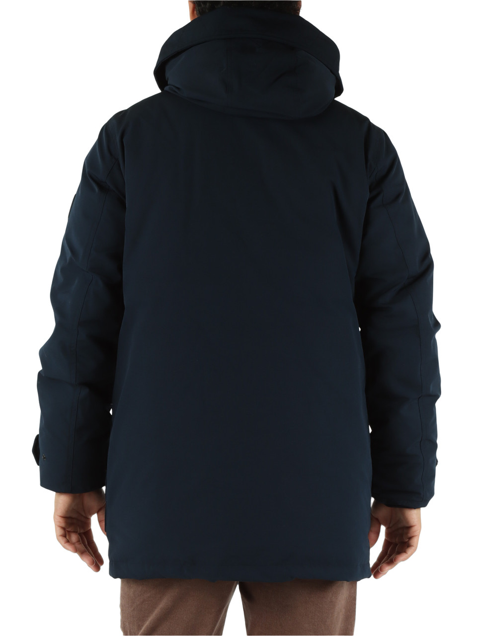 BLU | Piumino tre quarti idrorepellente con cappuccio