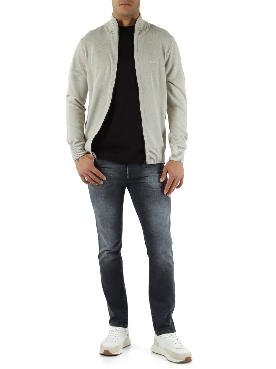 NERO | T-shirt in cotone mercerizzato con patch logo