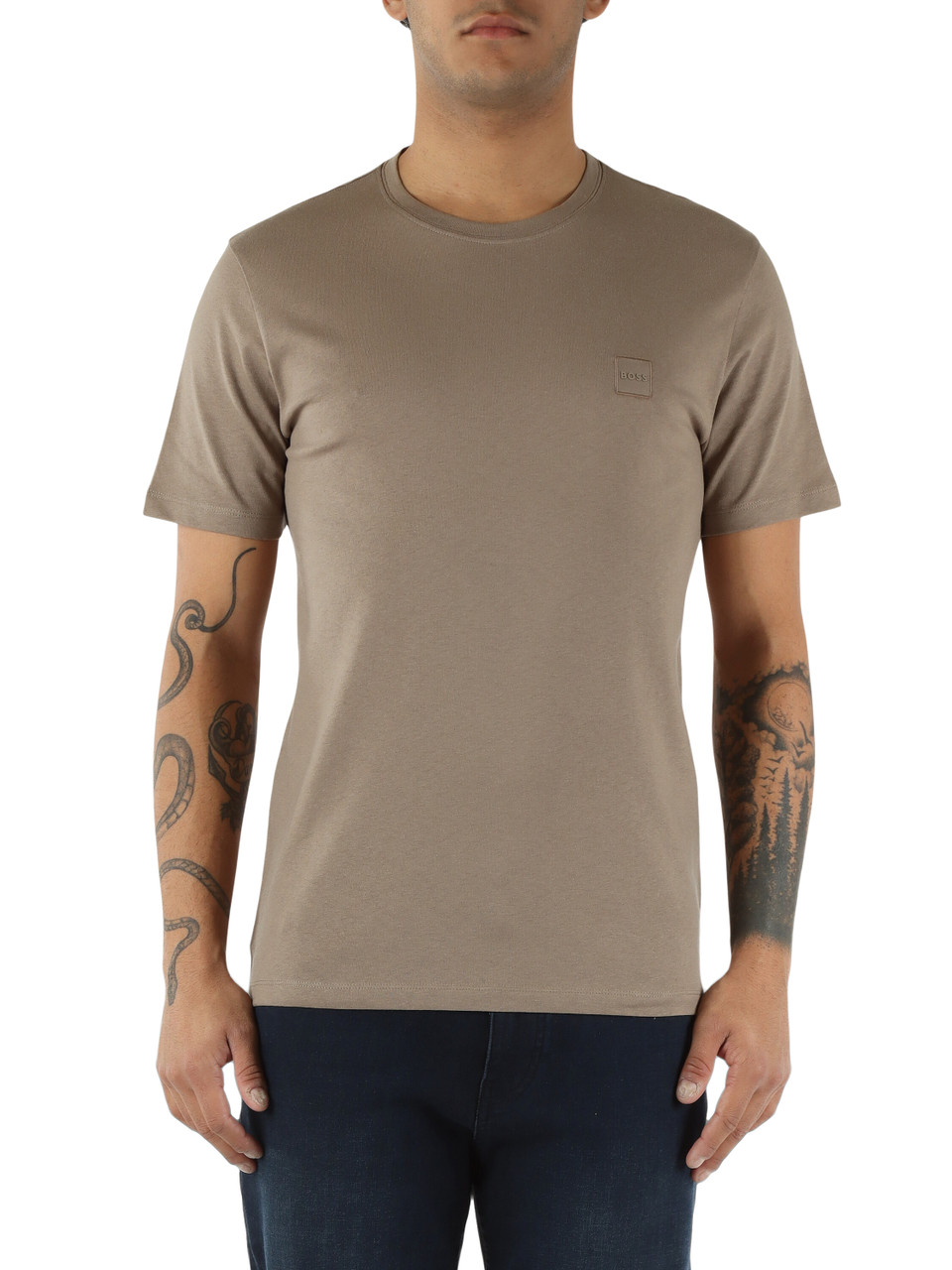 TORTORA | T-shirt in cotone con patch logo frontale