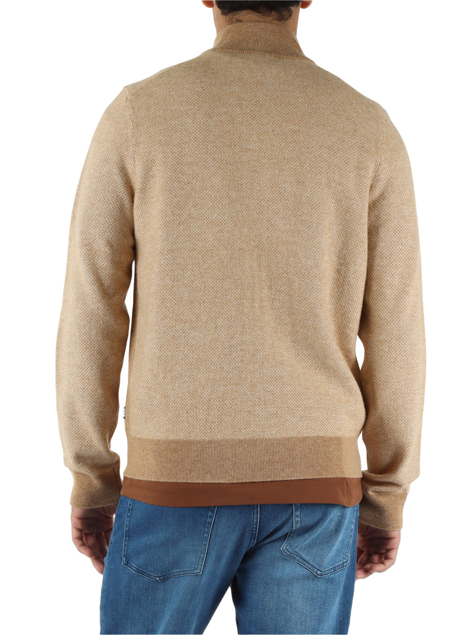 CAMMELLO | Cardigan con zip in lana vergine e cotone