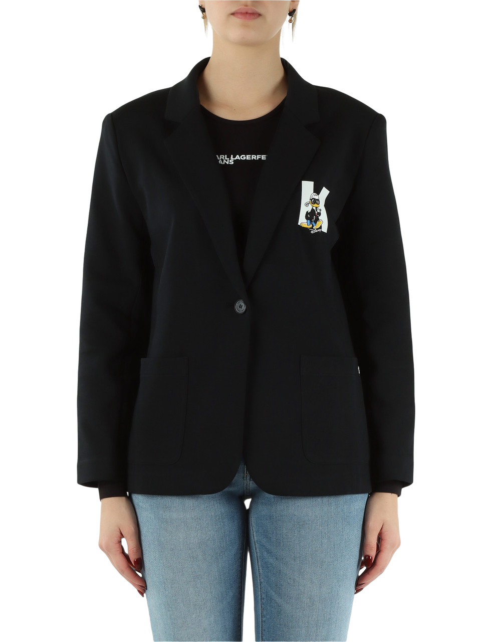 NERO | KL X DISNEY: Giacca in misto cotone con ricamo