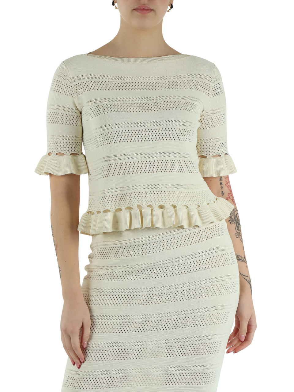 PANNA | Maglia maniche corte in misto viscosa