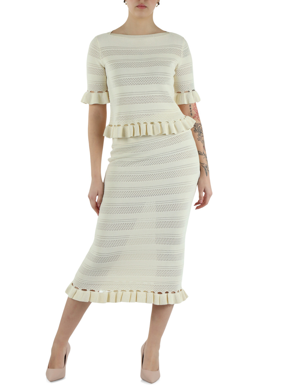 PANNA | Gonna midi in misto viscosa