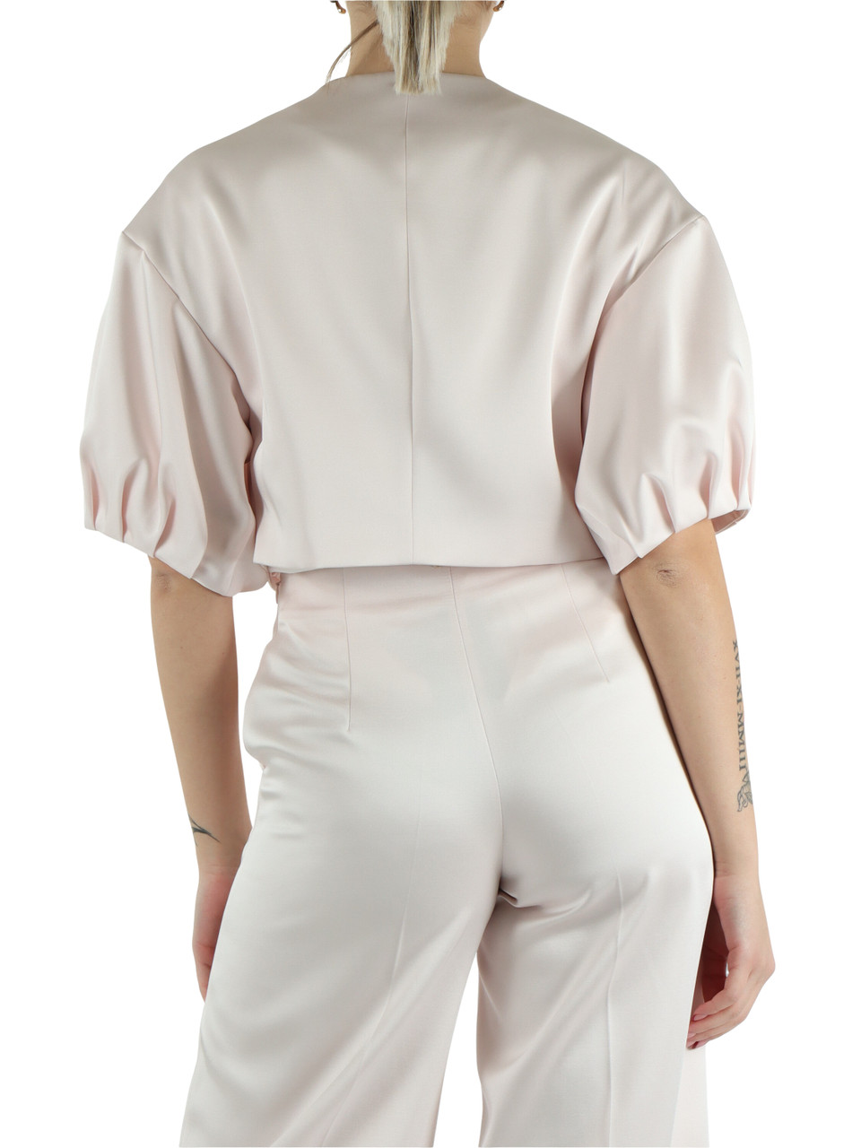 ROSA CHIARO | Giacchino manica corta in misto viscosa