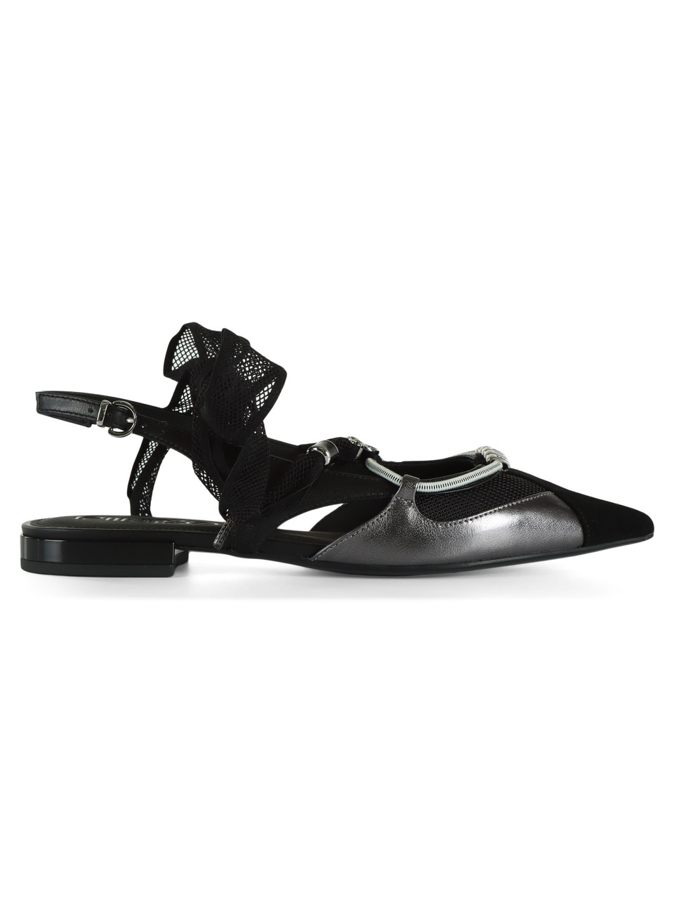 NERO | Slingback in pelle e tessuto GIANIRA 30