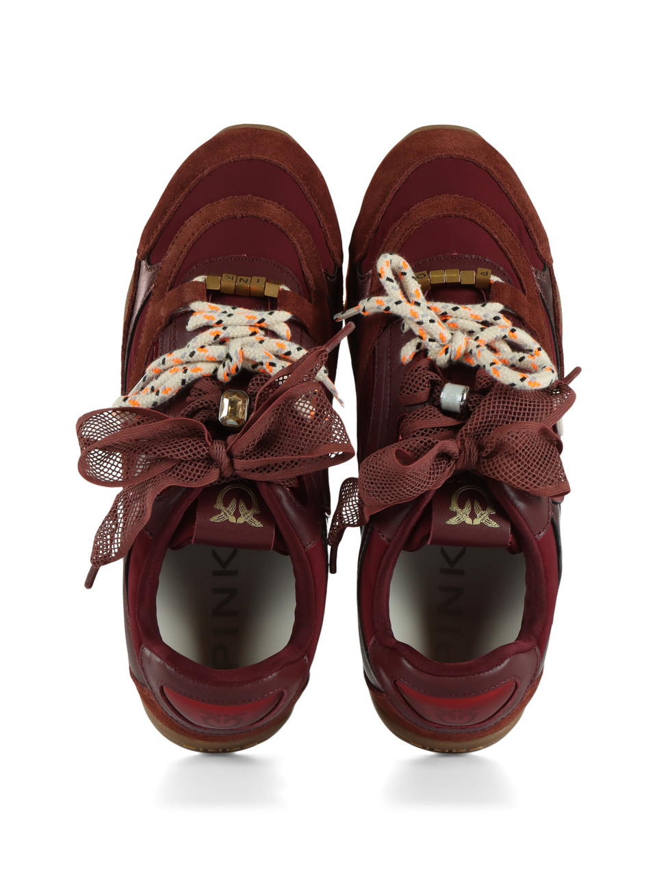 BORDEAUX | Sneakers in pelle e tessuto YULIA 01