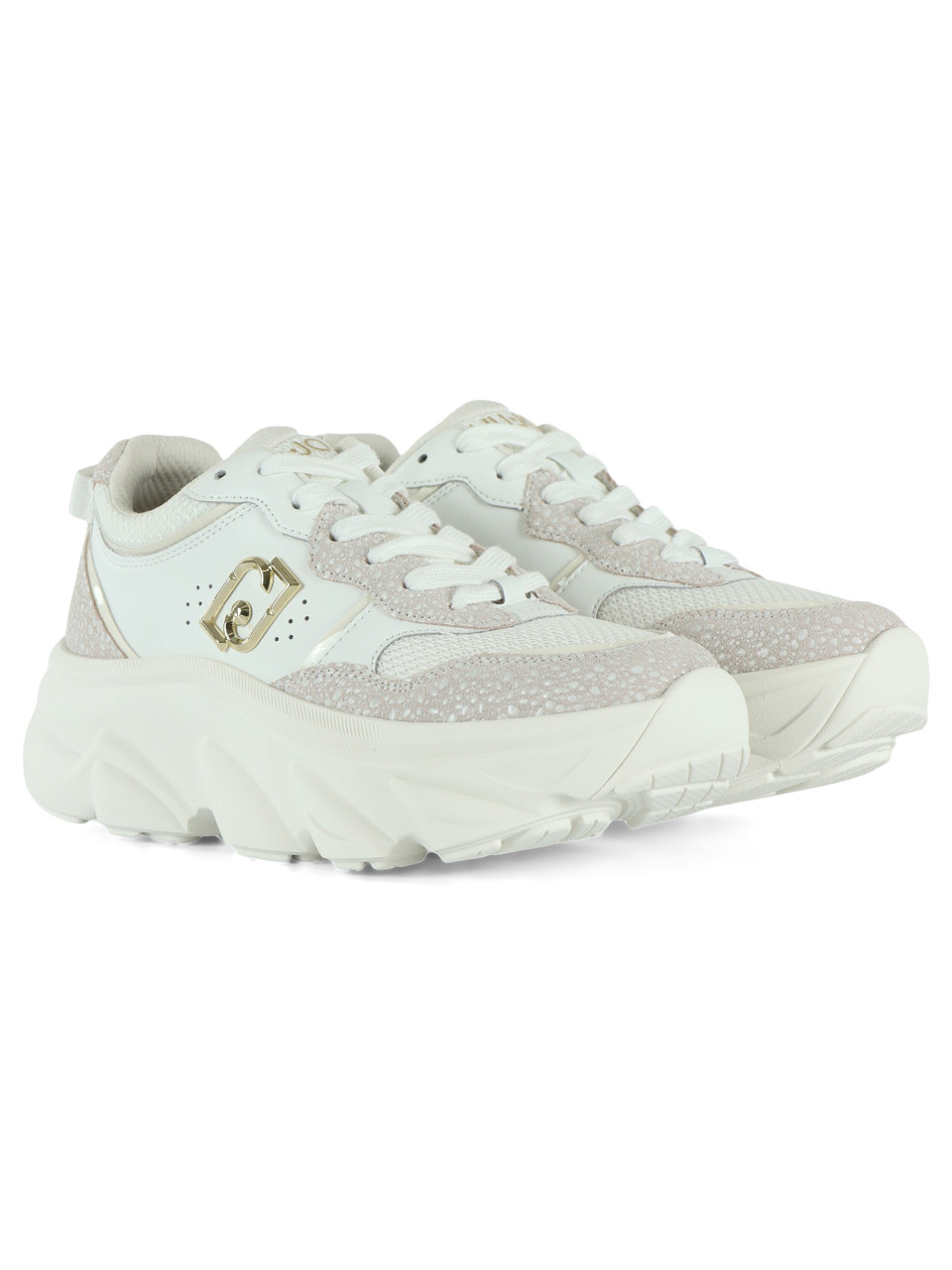 BIANCO | Sneakers in pelle e tessuto STEFFY 01