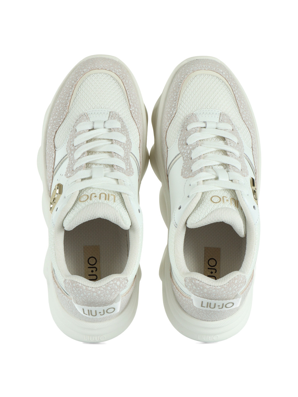 BIANCO | Sneakers in pelle e tessuto STEFFY 01