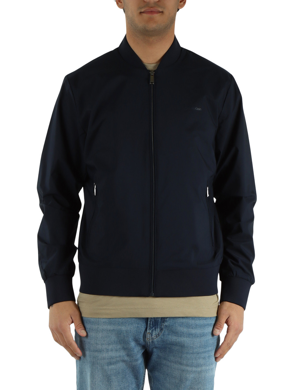 BLU SCURO | Bomber leggero in tessuto tecnico