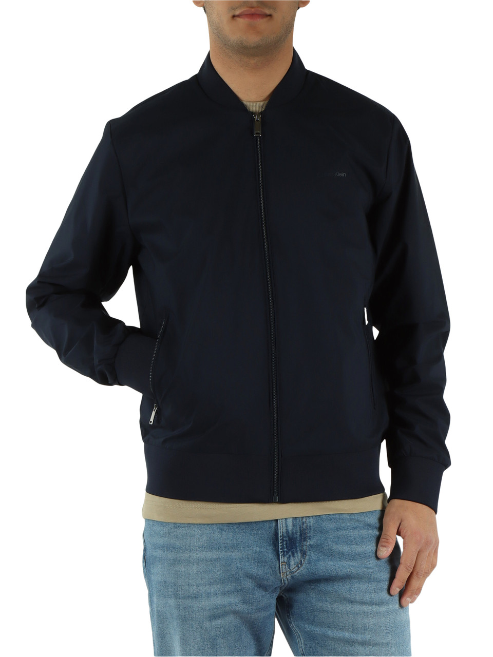 BLU SCURO | Bomber leggero in tessuto tecnico