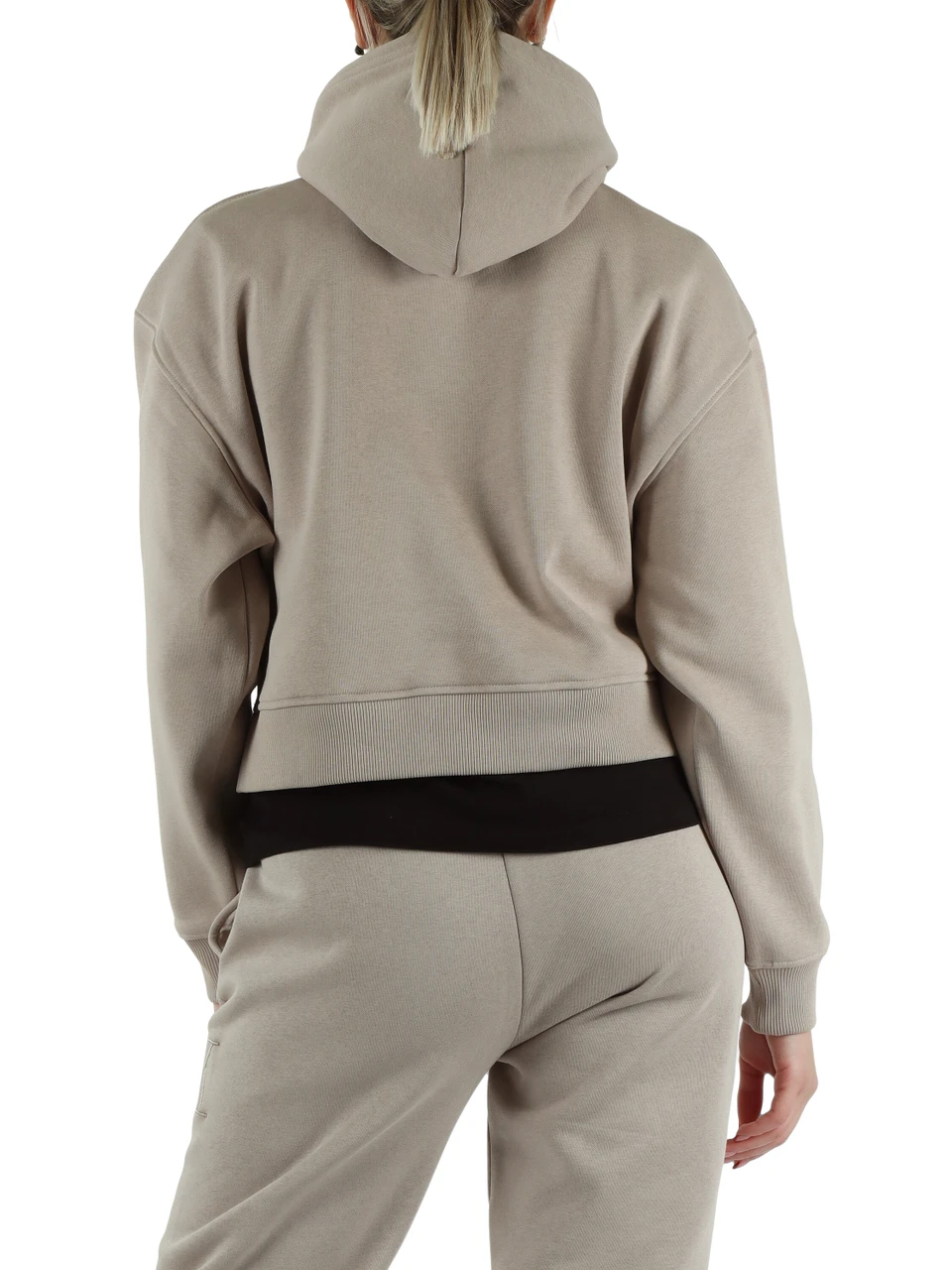BEIGE | Felpa con cappuccio in misto cotone