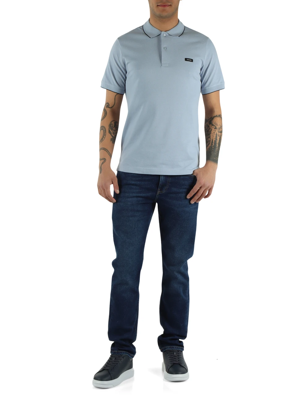 CELESTE | Polo slim fit in cotone piqué stretch