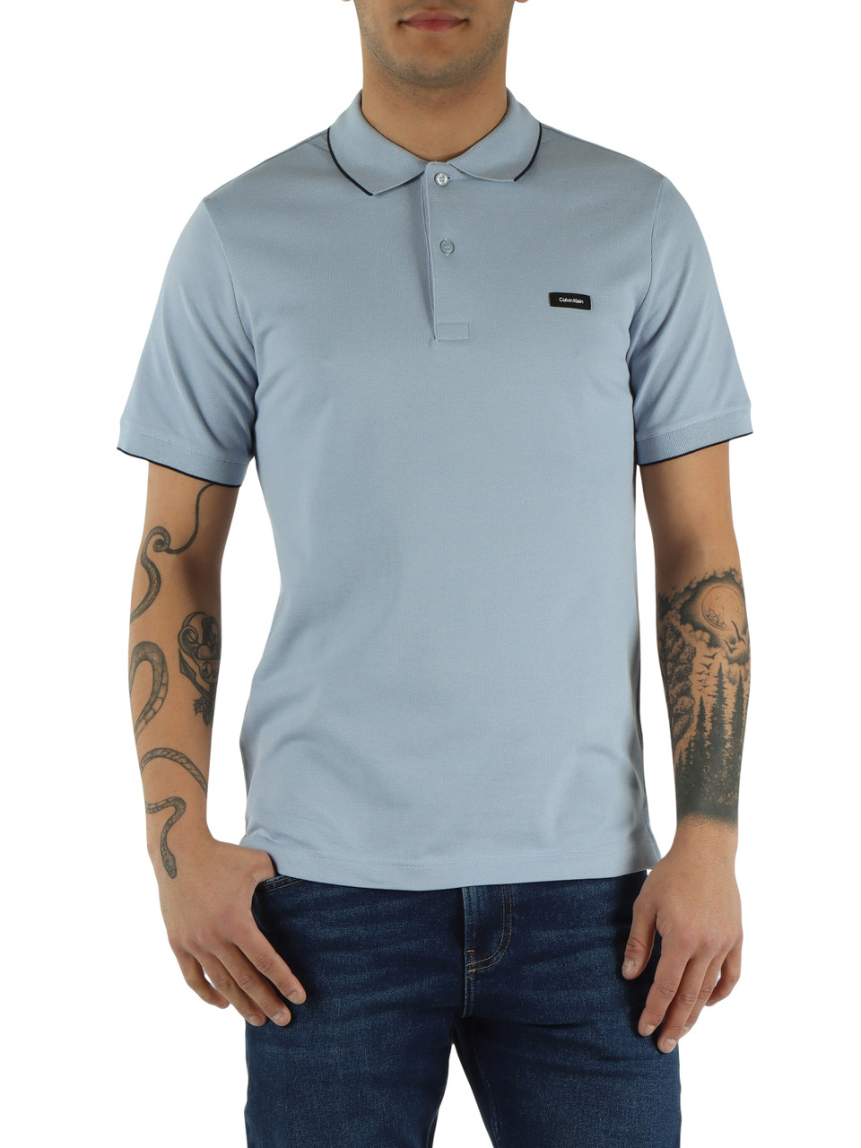 CELESTE | Polo slim fit in cotone piqué stretch