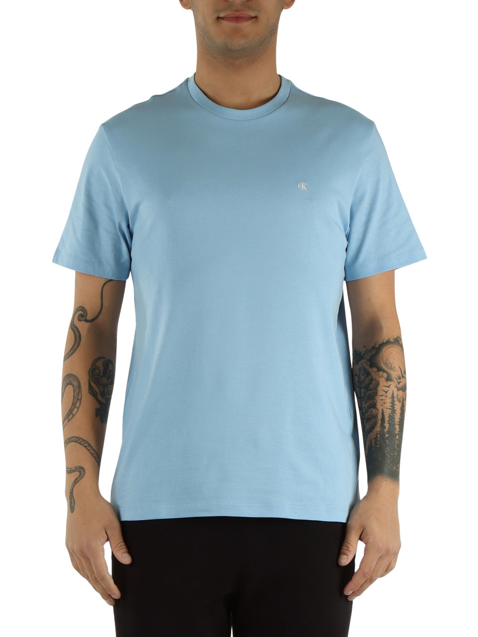 CELESTE | T-shirt in cotone con ricamo logo frontale