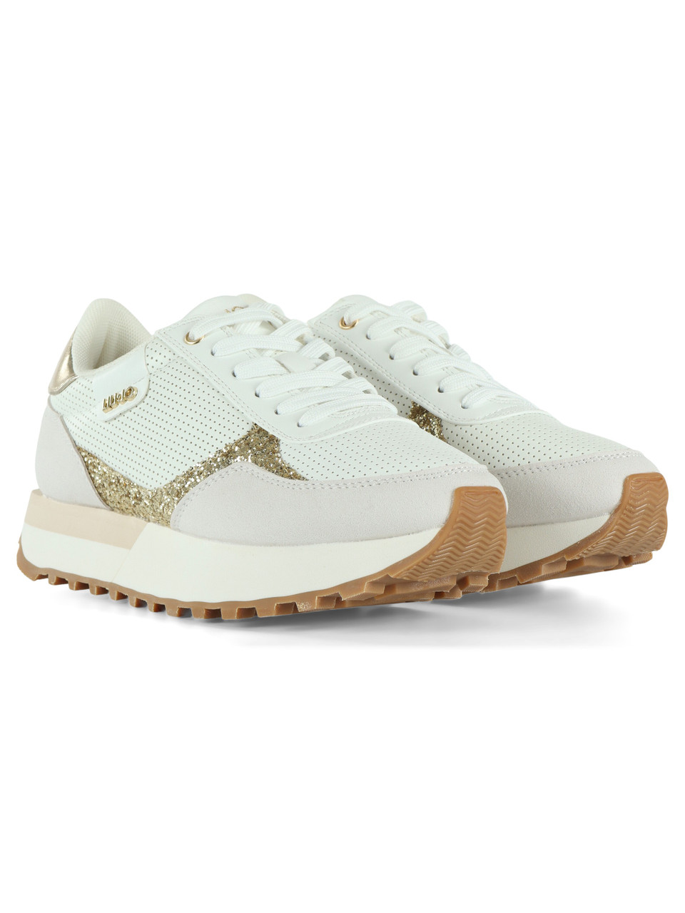 BIANCO | Sneakers EVELYN 915 con inserti glitterati