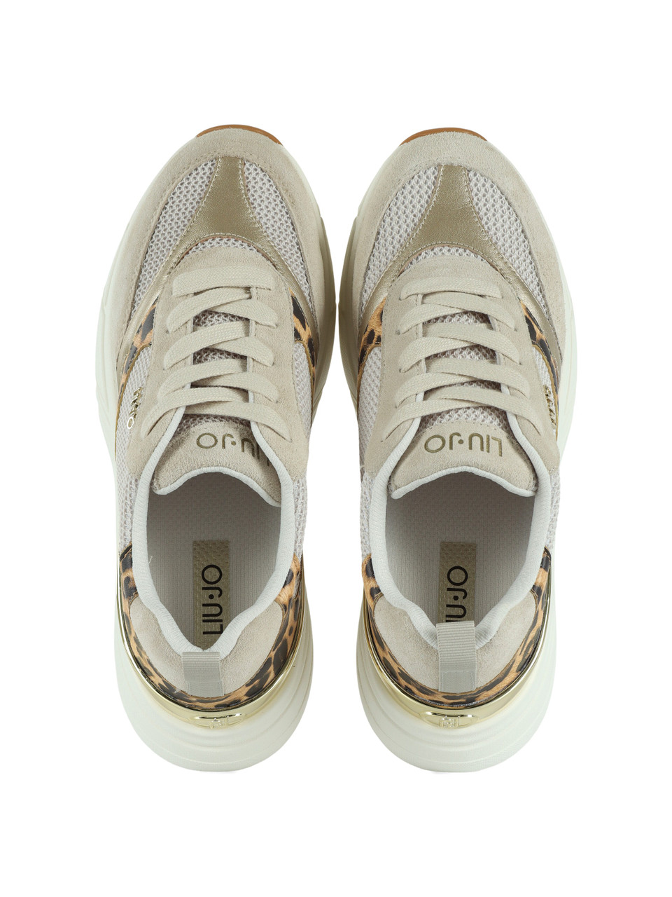 BEIGE | Sneakers LJ01 09 in pelle e tessuto