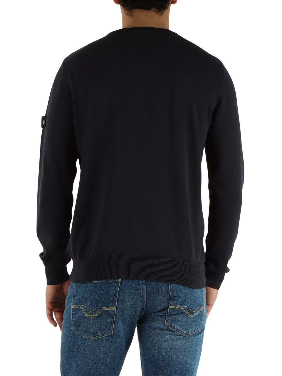 BLU SCURO | Maglia girocollo in cotone GANNA 03