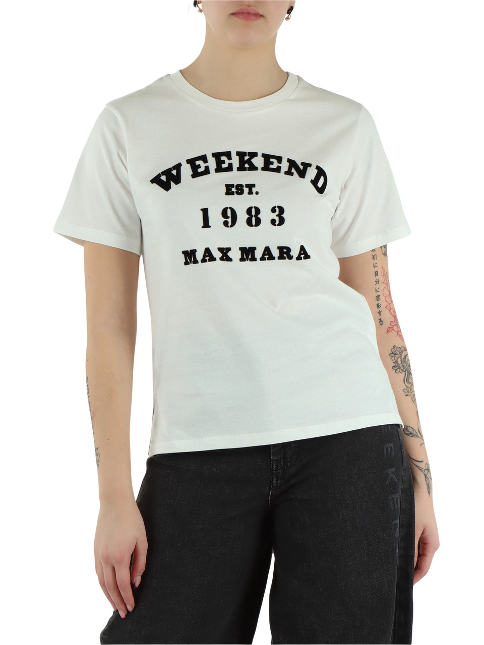 BIANCO/NERO | T-shirt in cotone TENUE