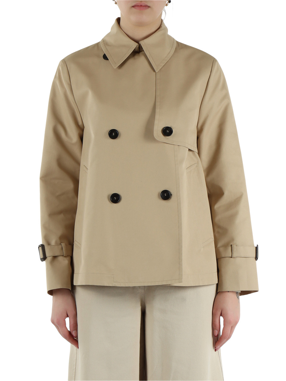 BEIGE | Trench in gabardina antigoccia BIGLIA