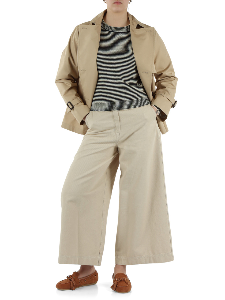 BEIGE | Trench in gabardina antigoccia BIGLIA