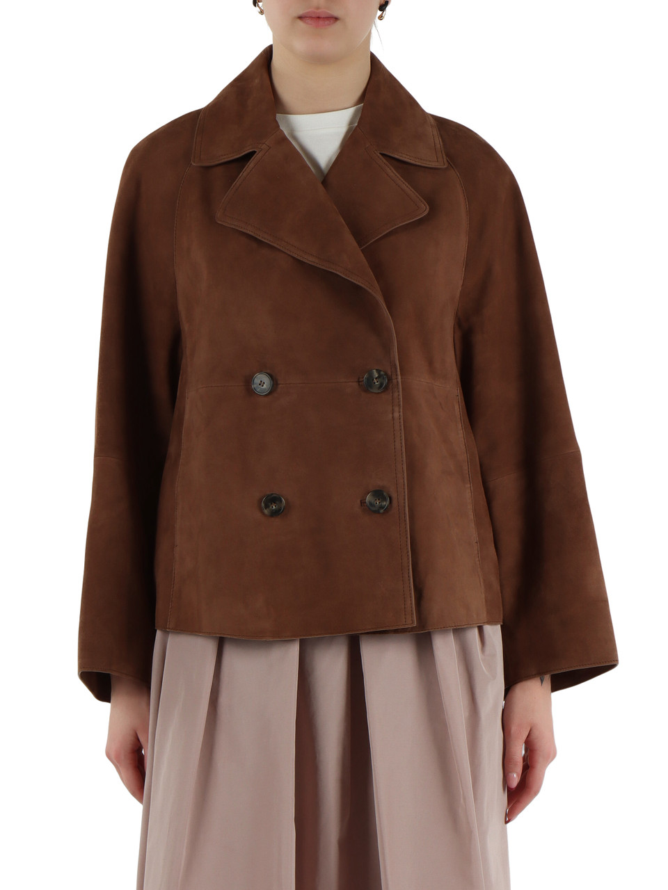 CUOIO | Giacca doppiopetto in suede SOSPIRO